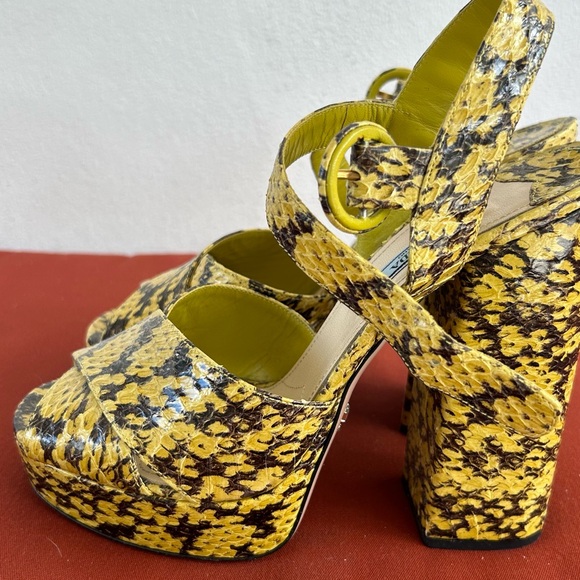 Vintage Prada Python Platform Sandal - Picture 6 of 8